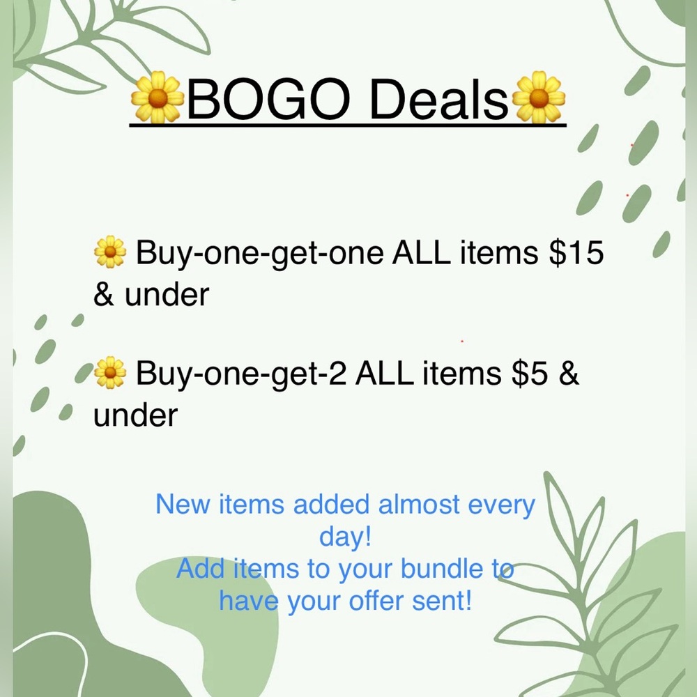 BOGO Deals - Read for Info